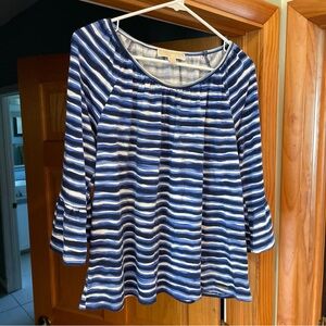 Michael Kors Women’s Blouse Women's Size L Blues and White Color